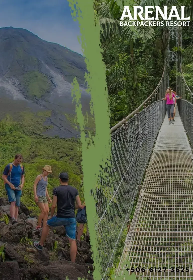 Volcano + Hanging Bridges + Hot Springs
